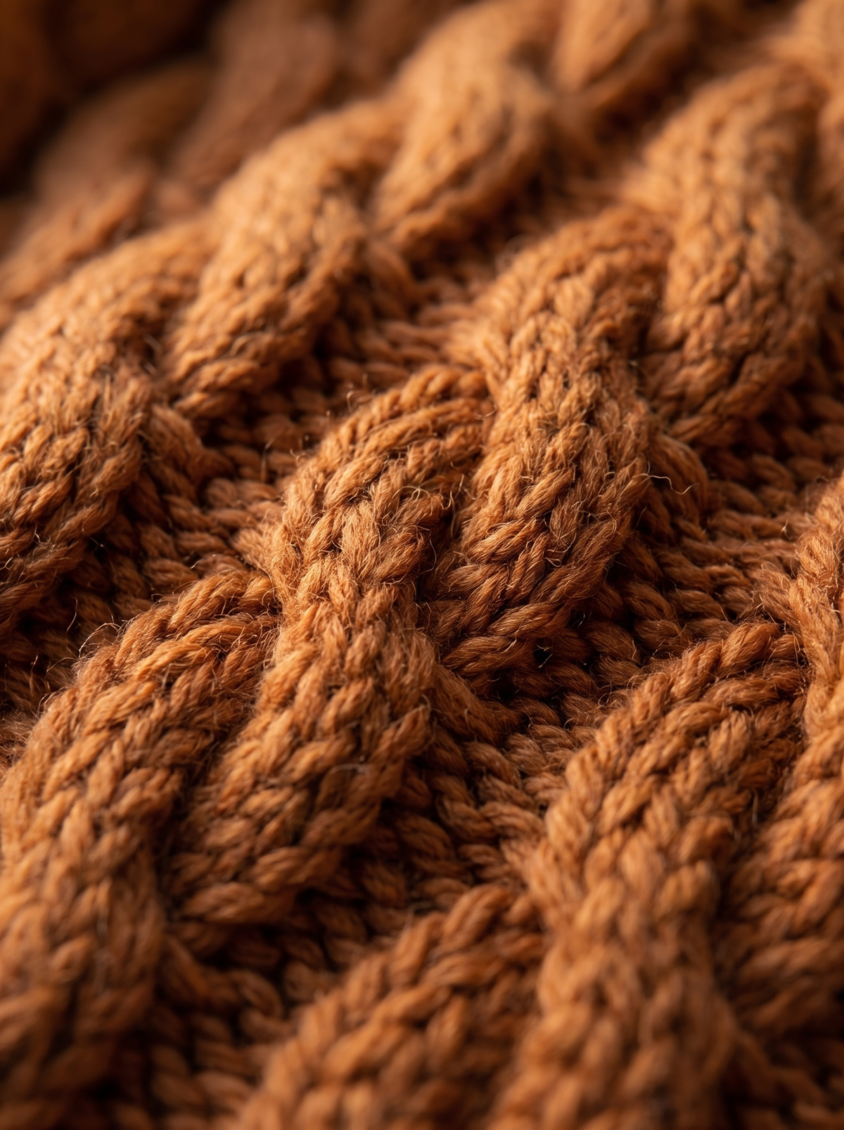 Close up of the fabric of the Lavinia cable knit sweater