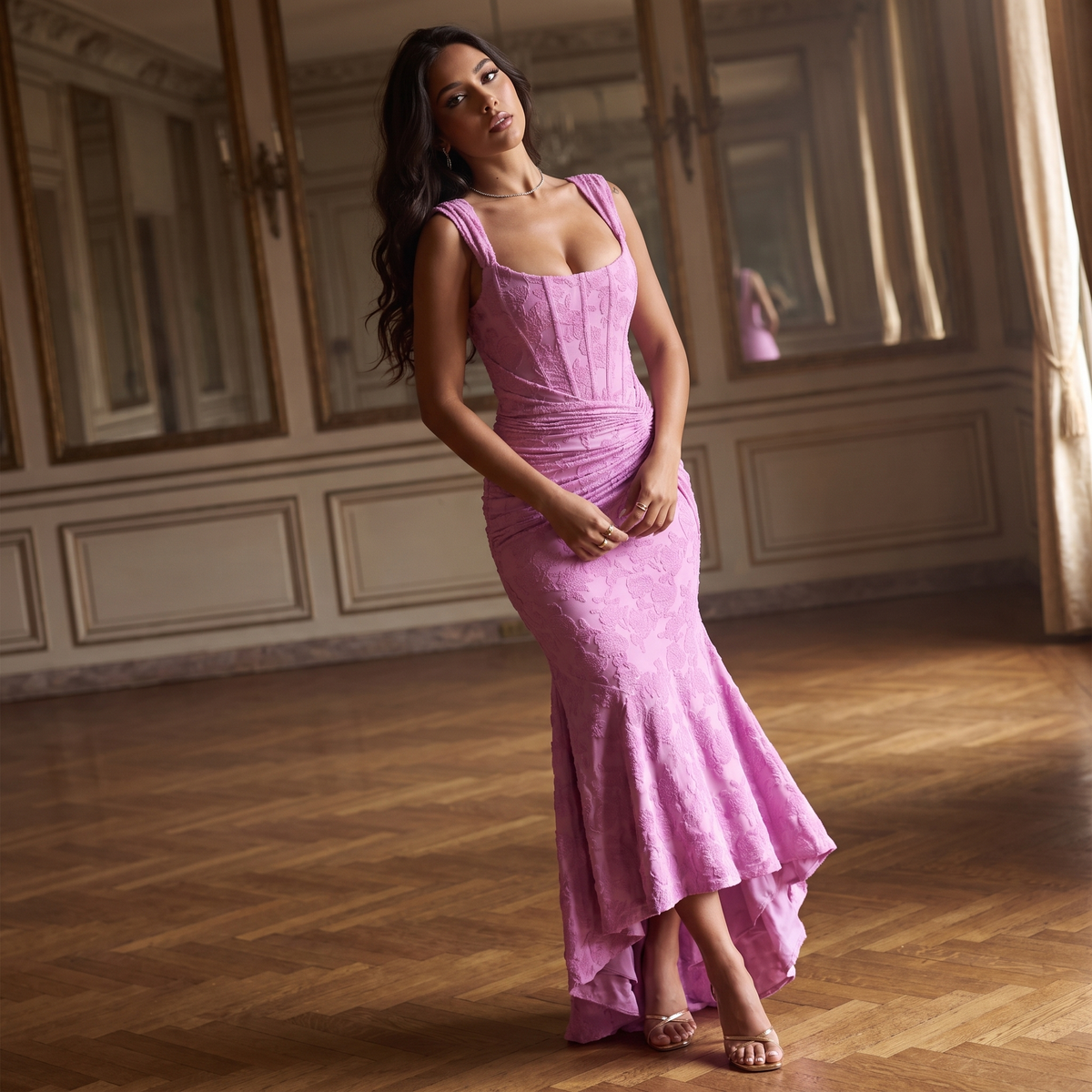 Rosalind Floral Corset Maxi Dress