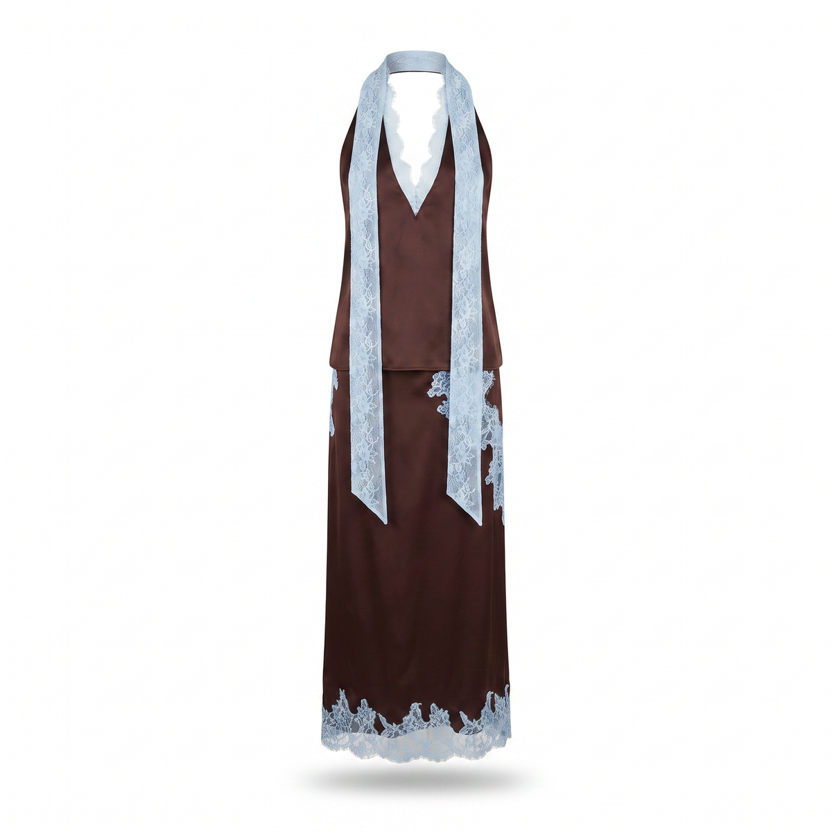 Vivienne Lace Panel Top and Skirt Set