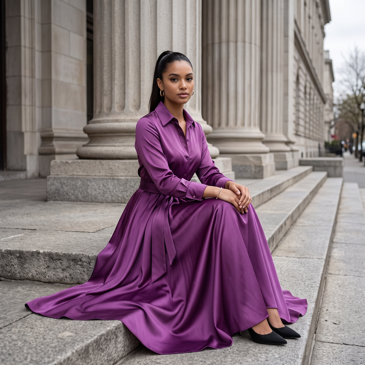 Coralie Classic Shirt Maxi Dress