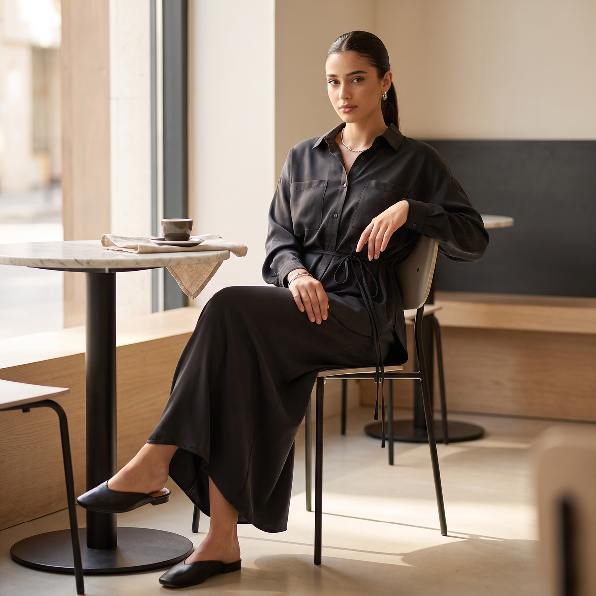 Juliette Drawstring Shirt and Skirt Set