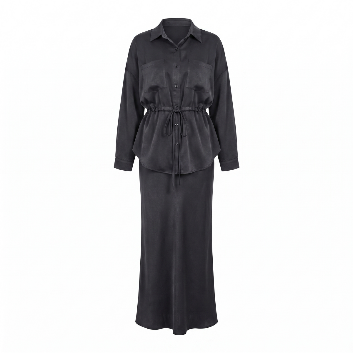 Juliette Drawstring Shirt and Skirt Set