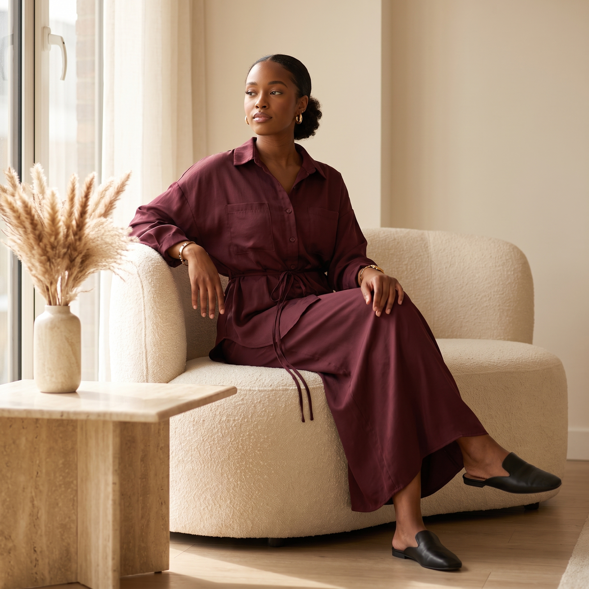 Juliette Drawstring Shirt and Skirt Set