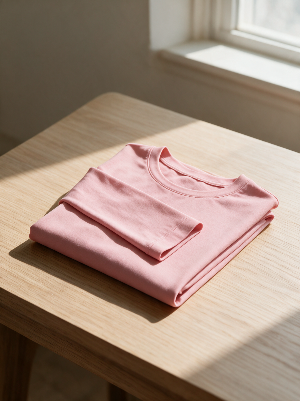 The Lucienne top folded on a table