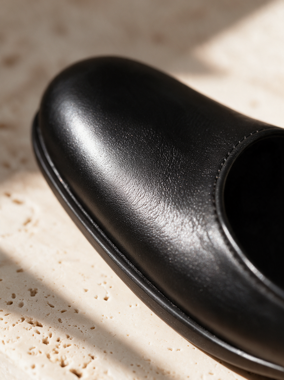 Lorraine Mary Jane pump material macro detail