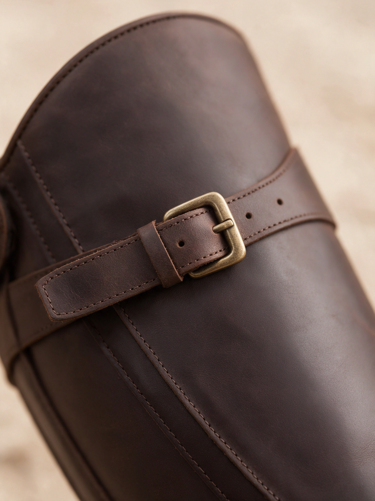 Cataleya riding boot buckle strap close up