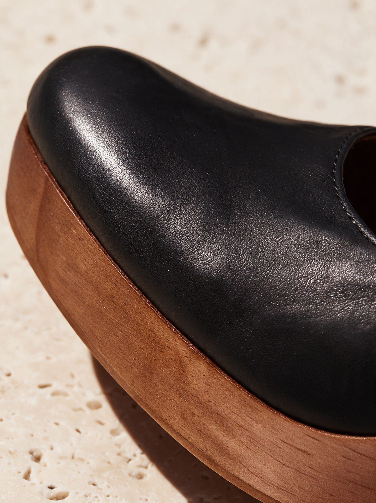 Teresa wedge heel material and sole macro detail