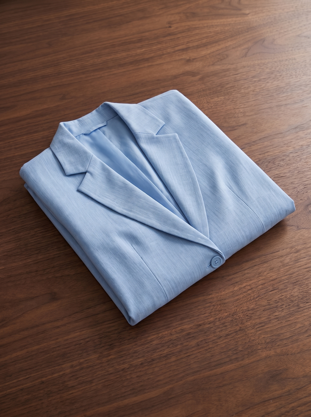 Eulalie oversized blazer folded neatly on a table