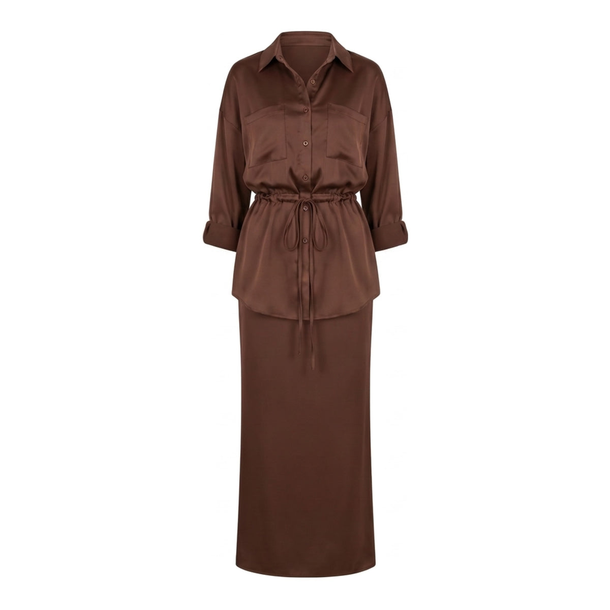 Juliette Drawstring Shirt and Skirt Set
