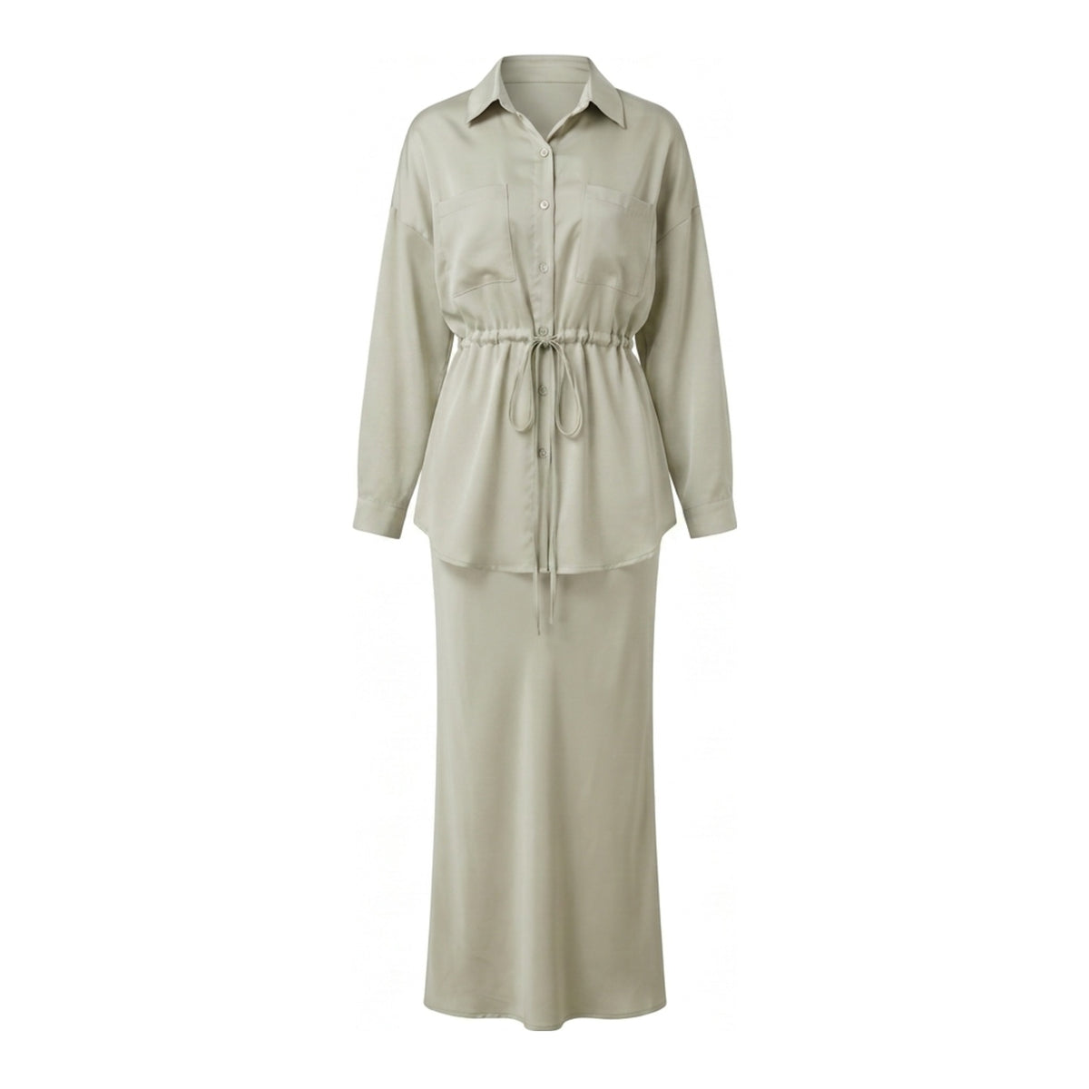 Juliette Drawstring Shirt and Skirt Set