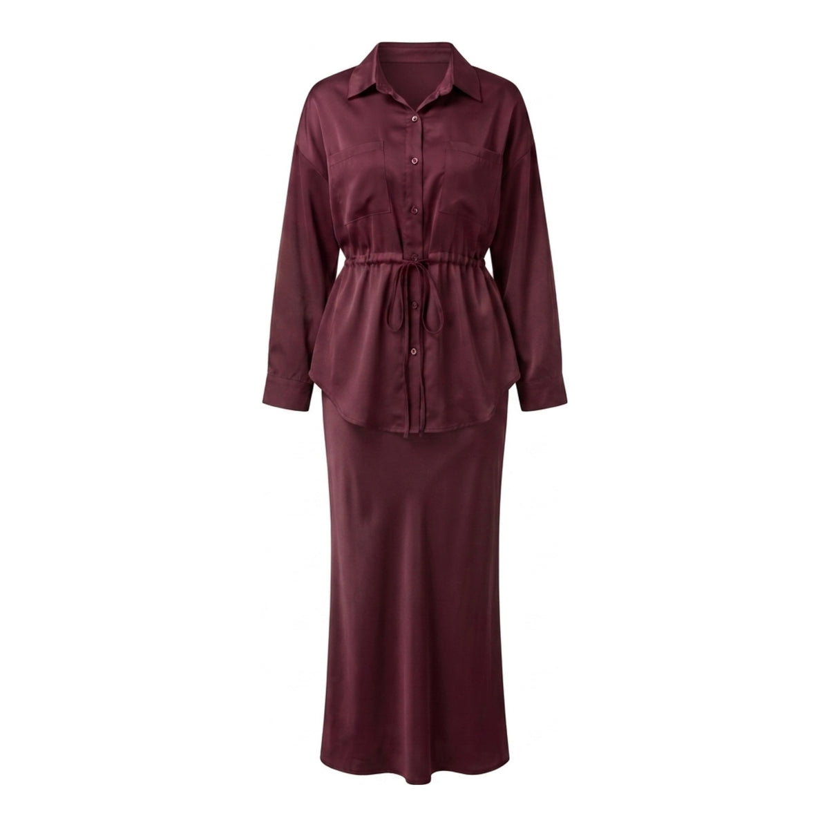 Juliette Drawstring Shirt and Skirt Set